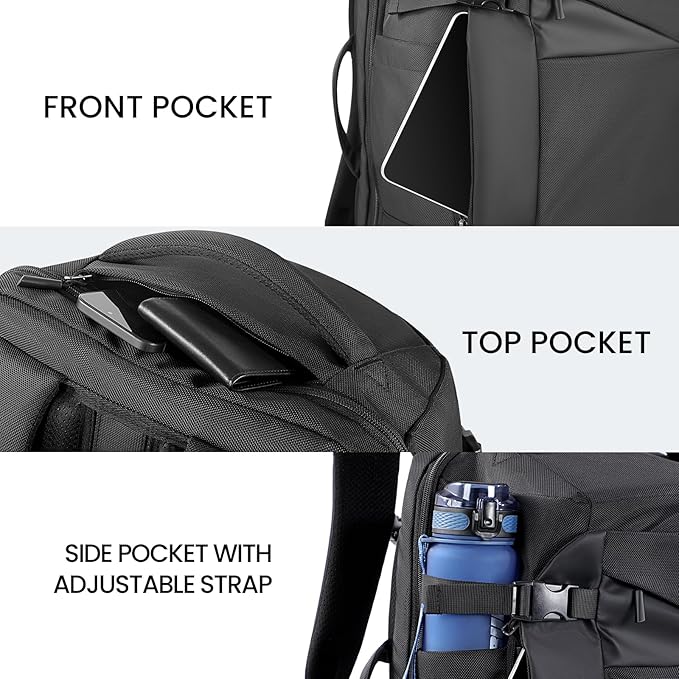 Large Travel Backpack for Men 40L, Carry On Backpack TSA 17.3 Inch Laptop - Image 3