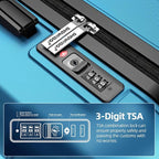 SHOWKOO Luggage Sets Expandable PC+ABS Durable Suitcase Sets Double Wheels TSA - Image 4