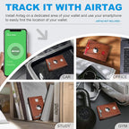 Airtag Wallet for Men, with Cash Pocket 2 ID Window 13 Cards, Slim Leather - Image 3