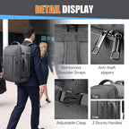 55L Travel Backpack, Carry On Backpack, Expandable 50L - 60L Anti-Theft TSA - Image 5