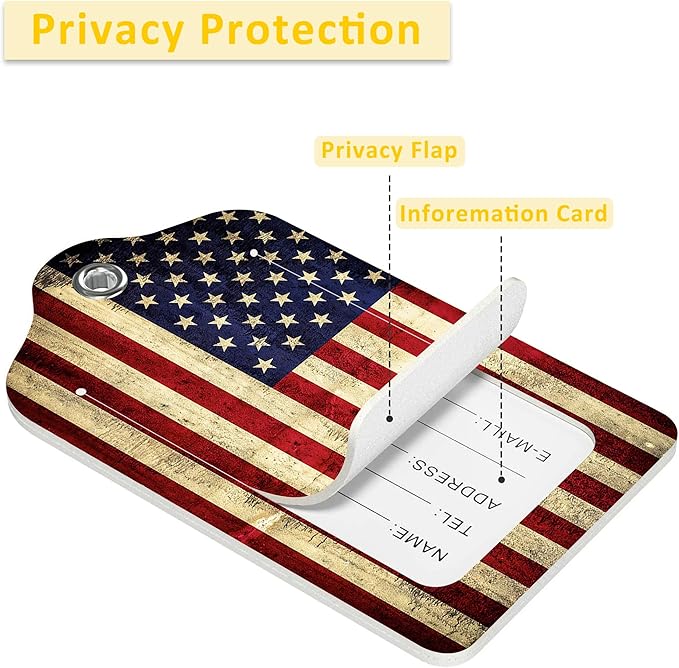 2 Pack American Flag Luggage Tags - Image 4