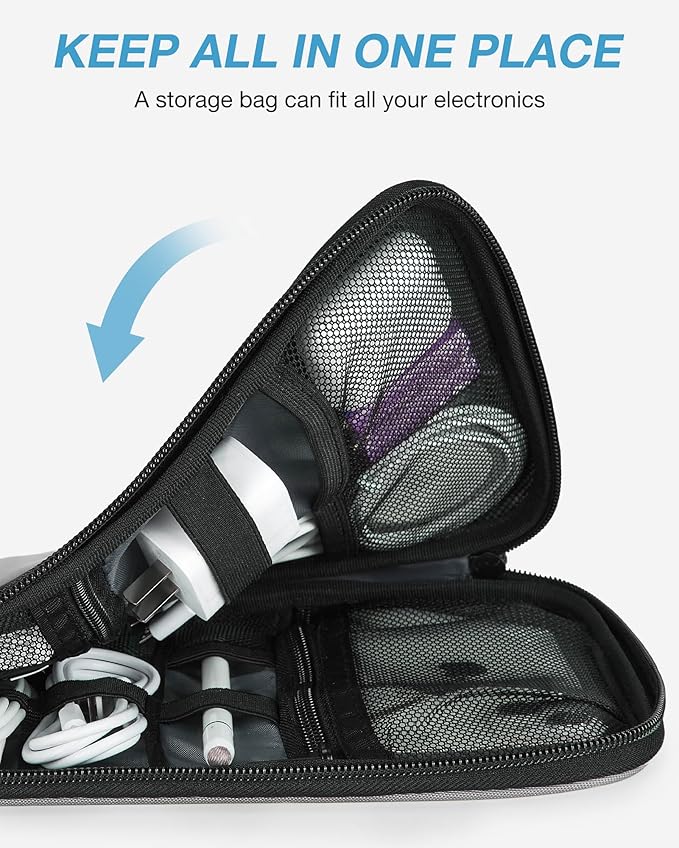 BAGSMART Electronics Travel Organizer Case, Compact Cable Organizer Bag - Image 6