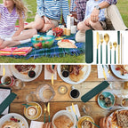 AARAINBOW 6 Pieces Stainless Steel Flatware Set Portable Reusable Cutlery Set - Image 4