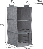 Household Essentials 3 Shelf Hanging Closet Organizer, Hanging Shelf - Image 3