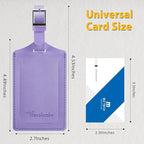 8 Pack Leather Luggage Travel Bag Tags by Travelambo - Image 2