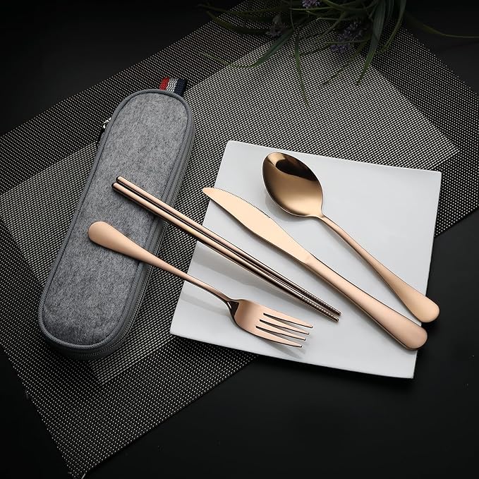 DEVICO Camping Utensils, Portable Travel Utensils - Image 2