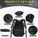 TORIBIO Camera Backpack, Hardshell DSLR Photography Camera Bag, Waterproof Hard - Image 7
