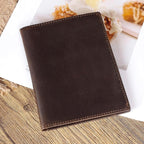 Polare Full Grain Leather Passport Holder RFID Blocking Travel Bifold Wallet - Image 9