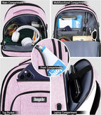 Pink Backpack for Women, School Backpacks for Girls Teen, Bookbag - Image 4