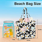 LEDAOU Beach Bag Waterproof Sandproof Women Tote Bag Pool Bag - Image 8