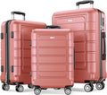 SHOWKOO Luggage Sets Expandable PC+ABS Durable Suitcase Sets Double Wheels TSA by SHOWKOO
