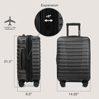 U.S. Traveler Boren Polycarbonate Hardside Rugged Travel Suitcase Luggage - Image 7