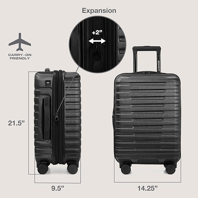 U.S. Traveler Boren Polycarbonate Hardside Rugged Travel Suitcase Luggage - Image 7