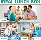 Everusely - Bento Box - Green, 60oz / 1.8 L - Stainless Steel Lunch Box - 3 - Image 7