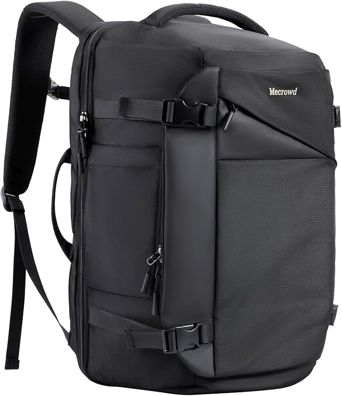 Large Travel Backpack for Men 40L, Carry On Backpack TSA 17.3 Inch Laptop by Mecrowd
