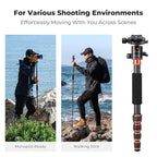 K&F Concept 60 inch Carbon Fiber Camera Tripod, Super Lightweight Compact - Image 4