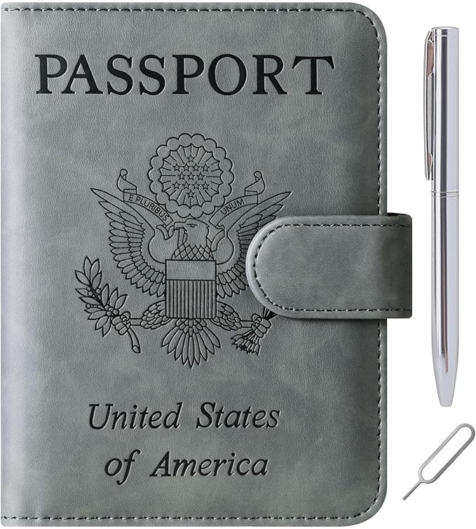 Passport Holder Cover Wallet Travel Essentials Leather Rfid Blocking Case by LOHASLIFE