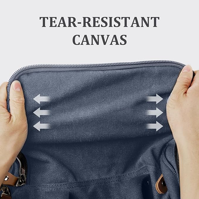 Gonex Canvas Duffle Bag for Travel 60L Expandable Duffel Weekend Overnight Bag - Image 2
