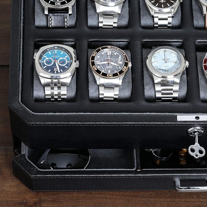 ROTHWELL 12 Slot Leather Watch Box - Image 6