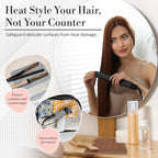Vanity Accessories Heat Resistant Mat – Silicone Flat Iron & Curling Iron Holder, Non-Slip Vanity Mat & Hot Tool Mat for Home, Salon, or Travel Use