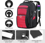 52L Extra Large Travel Backpack, 18.4 Inch Travel Laptop Backpack, TSA Friendly - Image 2