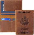 Personalized Leather Passport Holder, Custom Travel Wallet, Genuine Leather by AMERICAN+PERSONALIZED