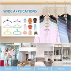 12 Pack Space Saving Hangers for Clothes, Heavy Duty 30Lbs Capacity Magic - Image 3