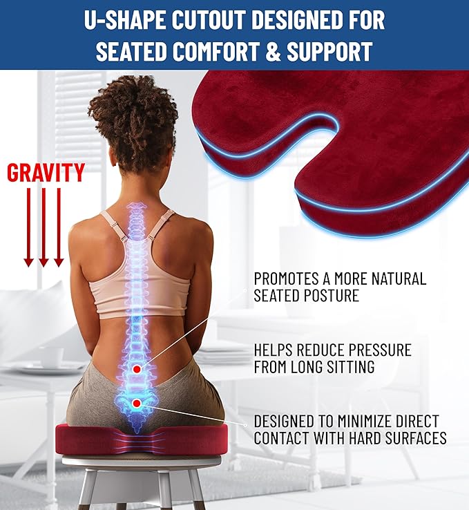 Everlasting Comfort Doctor Recommended Memory Foam Seat Cushion - Image 3