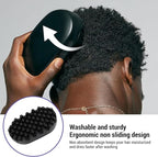 Rubber Curling Hair Brush - Twist King Sponge for Afro Hair, Washable Curl Sponge Styling Tool (Dense Tooth)