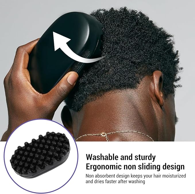 Rubber Curling Hair Brush - Twist King Sponge for Afro Hair, Washable Curl Sponge Styling Tool (Dense Tooth)