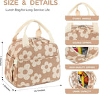 Bluboon Lunch Bag for Women Men Cute Corduroy Lunch Tote Bags Reusable - Image 2