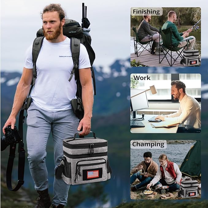 ATRIPACK Lunch Bag for Men, Double Deck Tactical Lunch Box Work - Image 2