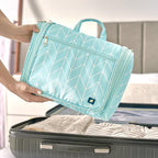 PAVILIA Large Hanging Toiletry Bag Travel Bag Women Men, Cosmetic Organizer - Image 7