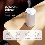 Airversa Waterless Diffuser for Essential Oil, Car Diffsuer, Battery Operated Nebulizer, 0.7 Fl Oz/ 20mL, Mini Scent Air Machine, 3 Timers & 3 Mist Levels for Home, Room, Car, Office - AN6 Cooo Gray