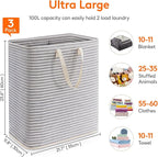 Lifewit 3 Pack Laundry Hamper Large Collapsible Laundry Baskets, Freestanding - Image 3
