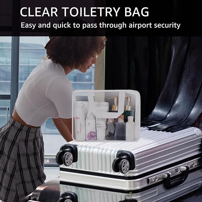2Pcs Crystal Clear PVC Travel Toiletry Bag Kit - Image 5