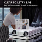 2Pcs Crystal Clear PVC Travel Toiletry Bag Kit - Image 5