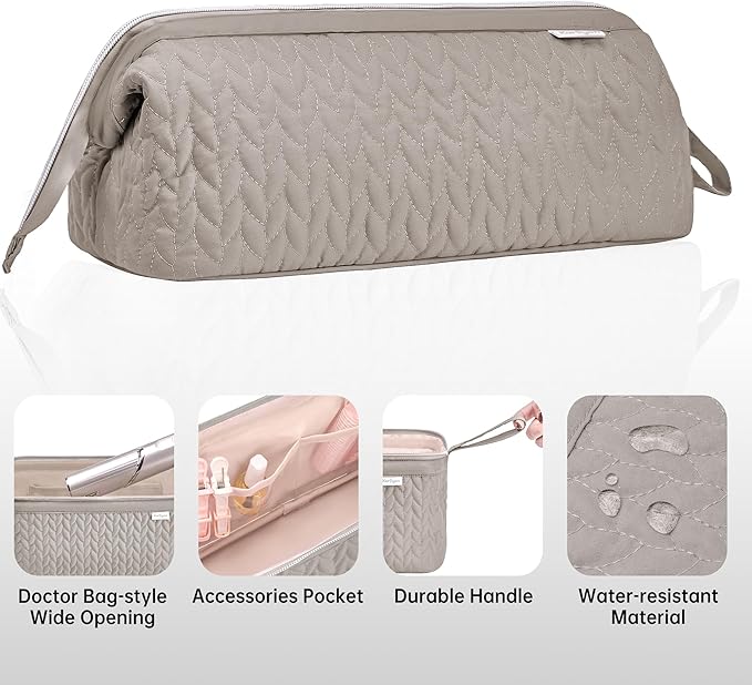 Shark Flex Style Case for Airwrap Hair Dryer Brush Revlon Hair Tools Travel Bag Carrying Case Flat Curling Iron Organizer (Camel)