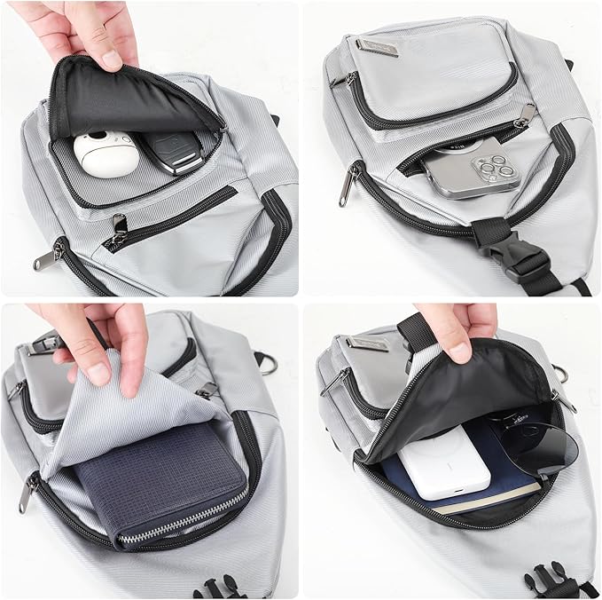 AMJ Crossbody Sling Bag Men Women, Casual Shoulder Backpack, Chest Daypack - Image 5