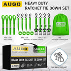 AUGO Heavy Duty Ratchet Straps & Soft Loops – Pack of 4 Extra Strong 1.5” by - Image 4