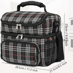 FlowFly Double Layer Cooler Insulated Lunch Bag Adult Lunch Box Large Tote Bag - Image 3