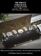 Watch Roll Travel Case Leather – 3 Slot Watch Holder Storage - Image 4
