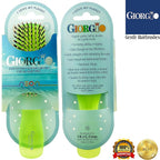 Giorgio GION2G Neon Green 6.25 inch Gentle Touch Detangler Hair Brush for Men Women & Kids. Soft Bristles for Sensitive Scalp. Wet & Dry for all Hair Types. Scalp Massager Brush Stimulate Hair Growth