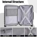 Lightweight Luggage with Spinner Wheels & YKK Zipper, Hard Shell 3-Piece - Image 4