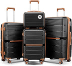 Campfun Luggage 4 Piece Sets, Expandable Carry On Luggage Set Hardshell PP by Campfun