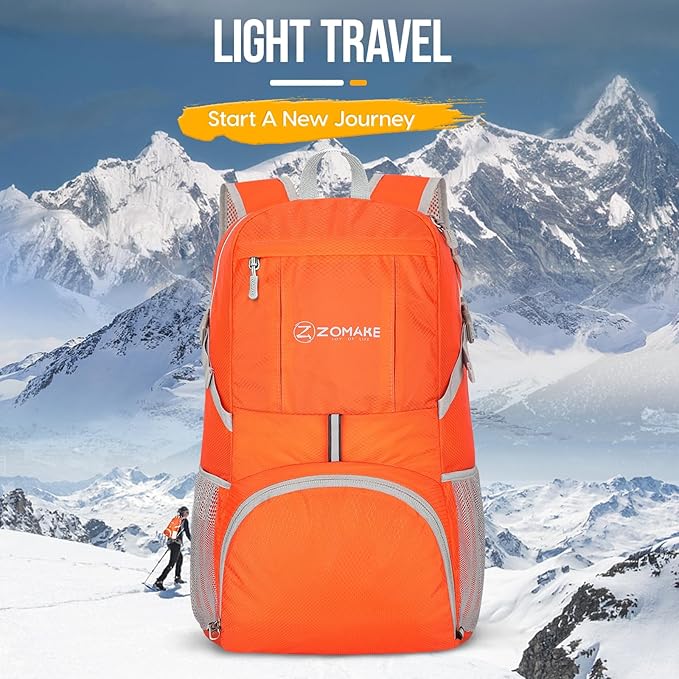 ZOMAKE Lightweight Packable Backpack 35L, Light Foldable Backpacks Water - Image 7