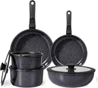 GiPP Ceramic Pots and Pans Set Non Stick, 11 Piece Nonstick Detachable Handle by GiPP