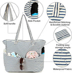 Beach Pool Bags Tote for Women Ladies Large Gym Tote Carry On Bag - Image 6