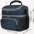 FlowFly Double Layer Cooler Insulated Lunch Bag Adult Lunch Box Large Tote Bag - Image 4
