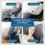 Resty 65"x40" Traveling Airplane Blanket, Onyx Black – Lightweight, Velvety - Image 5